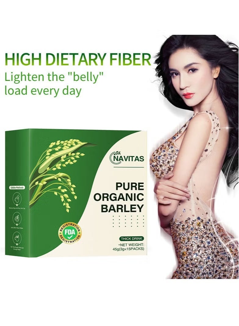 نافيتاس مسحوق عصير أوراق الشعير المغذي للألياف الغذائية - Image 3