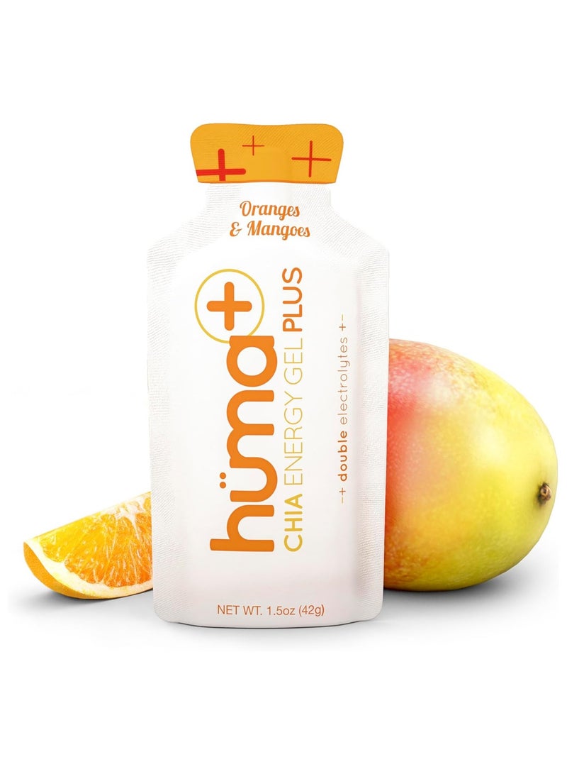 Huma Chia Energy Gel Plus Orange & Mango Pack of 9 - Image 1