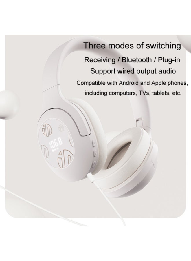 إنفيك سماعات رأس لاسلكية بتقنية بلوتوث Inphic H1S مع راديو FM للاستماع والامتحانات وصوت عالي الدقة Hi-Res Audio - Image 3