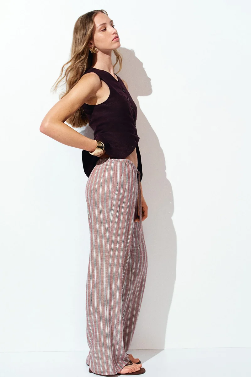 H&M Straight drawstring trousers