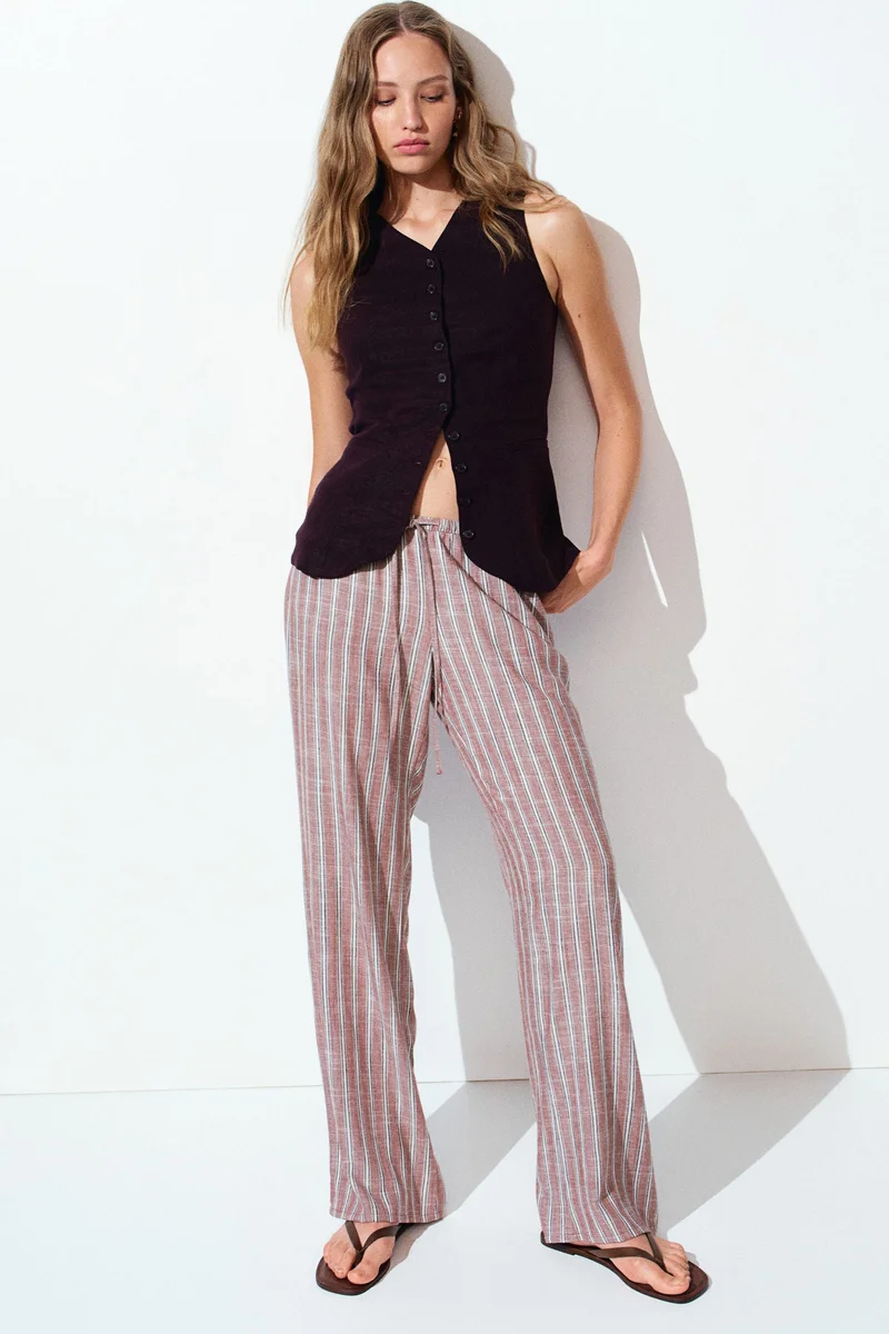 اتش اند ام بنطلون برباط وقصّة مستقيمة