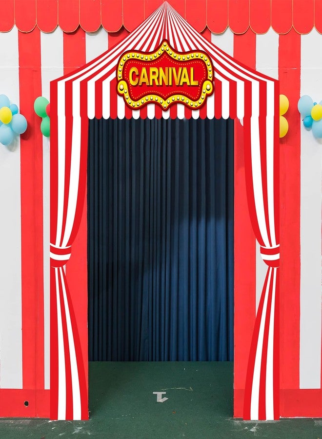 Ziliny 3 Pcs Carnival Party Decorations Circus Tent Awning Halloween Red White Banner Concession Stand(Carnival Style) - Image 3