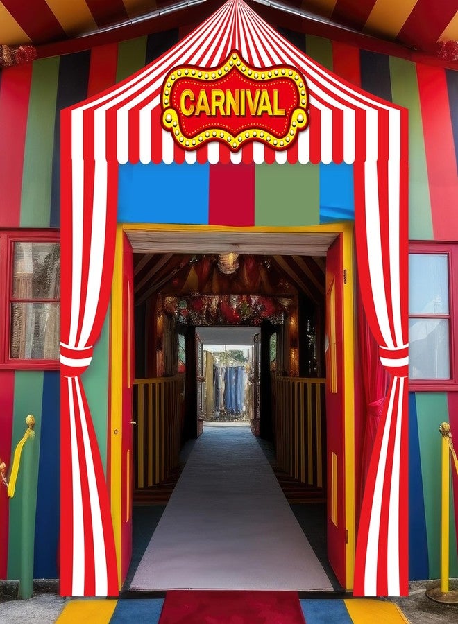 Ziliny 3 Pcs Carnival Party Decorations Circus Tent Awning Halloween Red White Banner Concession Stand(Carnival Style) - Image 5
