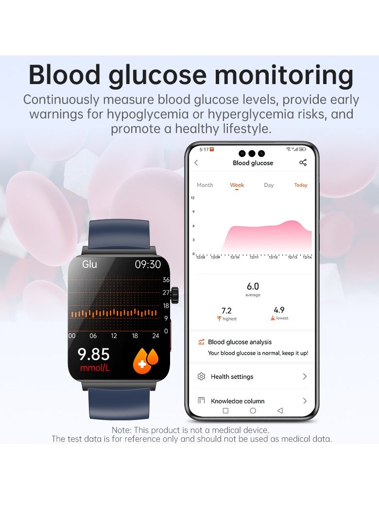 Generic - KS03PRO Smartwatch 1.96 Inch Colour Touch Screen Bluetooth Call ECG HRV Remote Care Android 8.0 Apple 11 250mAh Bluetooth 5.3 - Image 1