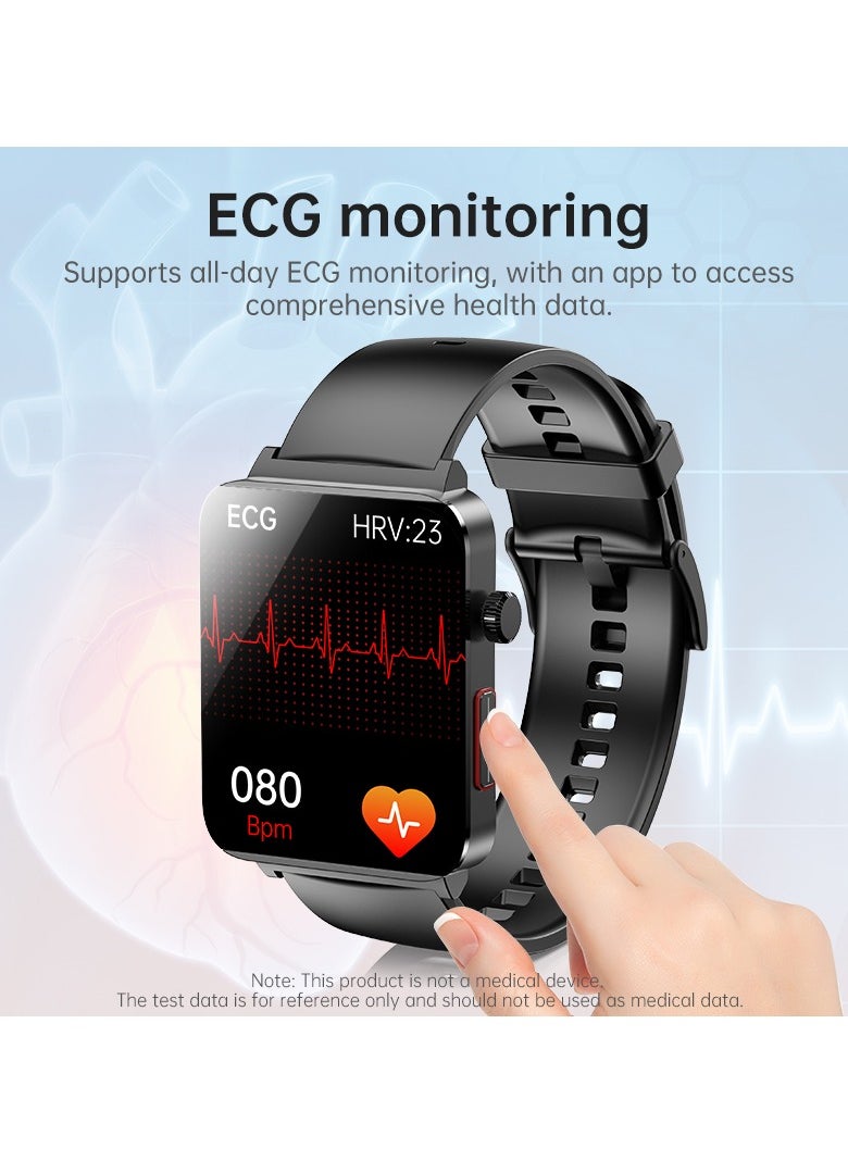 Generic - KS03PRO Smartwatch 1.96 Inch Colour Touch Screen Bluetooth Call ECG HRV Remote Care Android 8.0 Apple 11 250mAh Bluetooth 5.3 - Image 1
