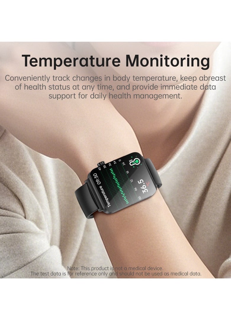Generic - KS03PRO Smartwatch 1.96 Inch Colour Touch Screen Bluetooth Call ECG HRV Remote Care Android 8.0 Apple 11 250mAh Bluetooth 5.3 - Image 1