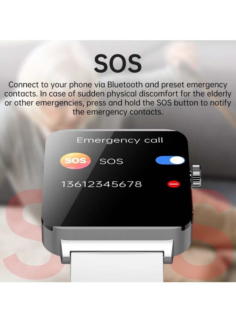 Generic - KS03PRO Smartwatch 1.96 Inch Colour Touch Screen Bluetooth Call ECG HRV Remote Care Android 8.0 Apple 11 250mAh Bluetooth 5.3 - Image 1