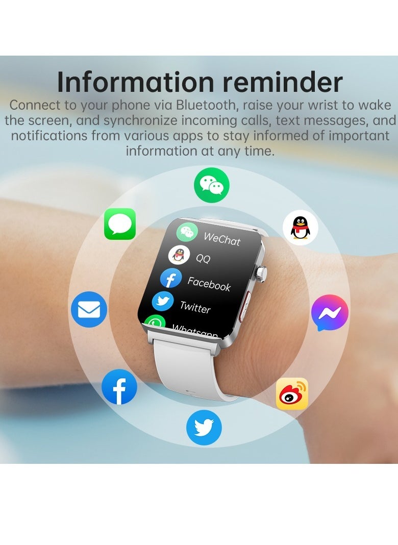 Generic - KS03PRO Smartwatch 1.96 Inch Colour Touch Screen Bluetooth Call ECG HRV Remote Care Android 8.0 Apple 11 250mAh Bluetooth 5.3 - Image 1