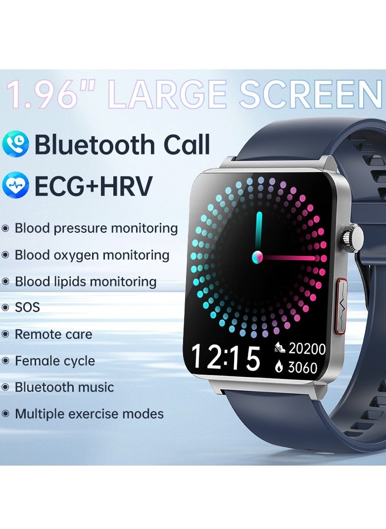 Generic - KS03PRO Smartwatch 1.96 Inch Colour Touch Screen Bluetooth Call ECG HRV Remote Care Android 8.0 Apple 11 250mAh Bluetooth 5.3 - Image 1