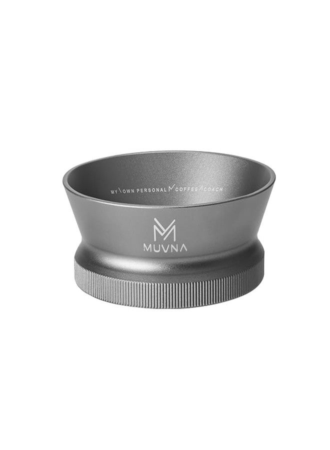 MUVNA 51MM Espresso Magnetic Dosing Funnel, Coffee Portafilter Funnel with 8 Magnetized Steel, Compatible with 51MM Portafilter(Silver) - Image 1