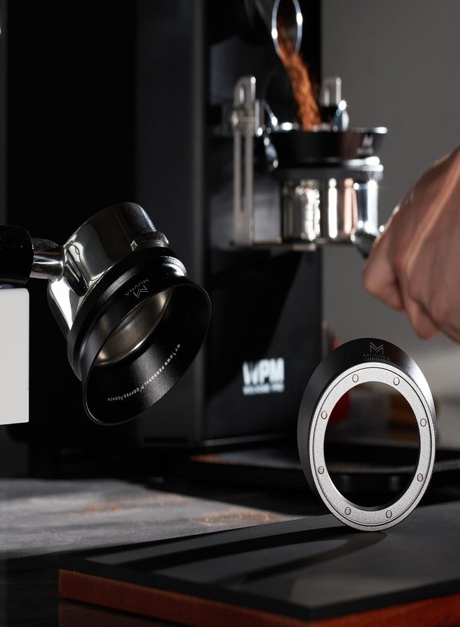 MUVNA 51MM Espresso Magnetic Dosing Funnel, Coffee Portafilter Funnel with 8 Magnetized Steel, Compatible with 51MM Portafilter(Silver) - Image 3