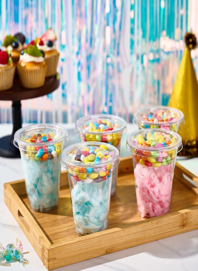 Lilymicky 50 Sets 12 oz Clear Plastic Parfait Cups with Insert & Flat lids, Disposable Yogurt Fruit Cups for Kids, for Dips and Veggies, Breakfast and Snacks - Image 4