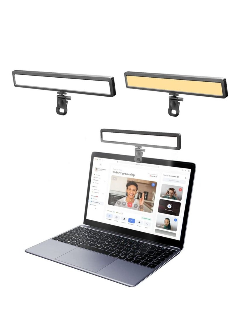 Excefore - Video Conference Lighting For Laptop, Webcam Light for Streaming, Zoom Lighting for Computer, LED Monitor and Laptop Light, Maximum Brightness 9000K, 3 Light Modes, 10 Brightness Adjustable - Image 1