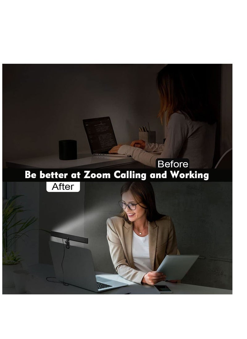 Excefore - Video Conference Lighting For Laptop, Webcam Light for Streaming, Zoom Lighting for Computer, LED Monitor and Laptop Light, Maximum Brightness 9000K, 3 Light Modes, 10 Brightness Adjustable - Image 1