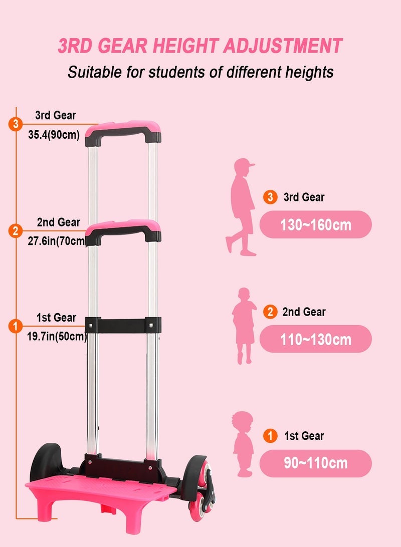 URbazaar 3-PCS Boys Rolling Backpacks Kids'Luggage Wheeled Backpack for School Boys Trolley Bags Roller Bookbag with Lunch Bag - Image 3