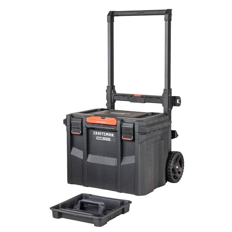 CRAFTSMAN TRADESTACK Tool Box with Wheels, Waterproof, Stackable System, Portable Rolling Storage for Indoor/Outdoor Use, 22.5 Inch (CMST21445) - Image 1