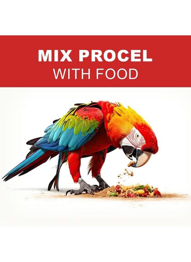 Procel |250G| Instant Release Of Electrolytes, Proteins, Calcium, Probiotics & Other Nutrients For All Caged Birds, Supports Recovery Of Birds From Stress And Illness