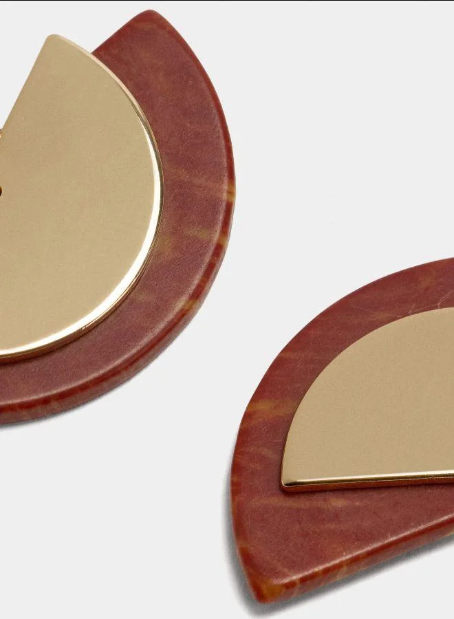 PARFOIS Multicolour Semicircle earrings with stone effect Multicolor for Women | Best Price UAE