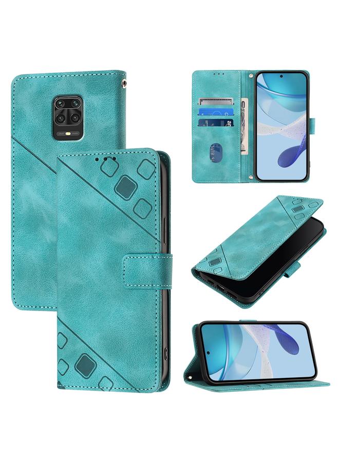 The Bros Case For Xiaomi Poco M2 Pro / Redmi Note 10 Lite Skin Feel Embossed Leather Phone Case