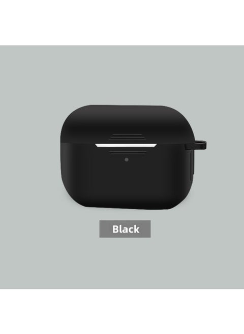 Protective Case For Airpods Pro Apple Third Generation Airpodspro2 Wireless Headset Silicone Protective Case-Color:Black-Applicable Model:Airpods Pro2 (one-piece Model With Ears And No Dust Plug)