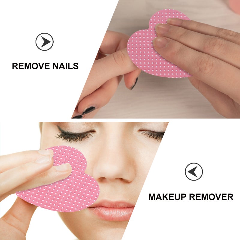 400 Sheets nail Remover Wipes Heart Shaped nail Removal Nail Wipes - Image 5