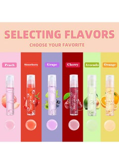 LuckNest Hydrating Roll On Lip Oil, 6 Pcs Lip Glow Oil Plumpimg Lip Balm Long Lasting Non Sticky Lip Gloss Transparent Colorless Moisturizing Lip Lotion  - Image 2