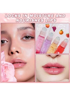 LuckNest Hydrating Roll On Lip Oil, 6 Pcs Lip Glow Oil Plumpimg Lip Balm Long Lasting Non Sticky Lip Gloss Transparent Colorless Moisturizing Lip Lotion  - Image 5
