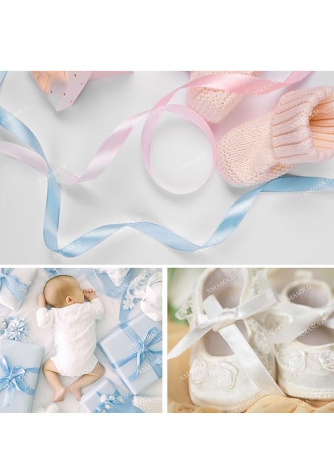 Light Blue Ribbon 1-1/2 Inch, 25 Yards Solid Satin Fabric Ribbons for Gift Wrapping, Christmas Garland, Christmas Tree Ornaments, Bows Making, DIY Crafts, Sewing Projects and Wedding Party - Image 4