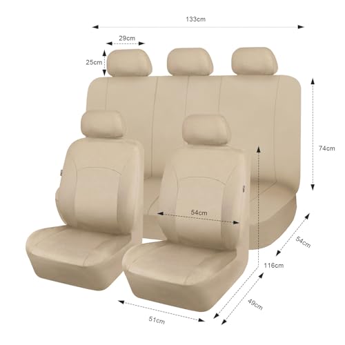 Flying Banner Car Seat Covers Front Seats Rear Bench Polyester car seat Protectors Easy installations Rear Bench Split Classic Man Lady Truck - Image 2