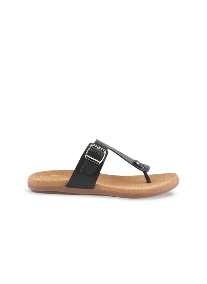 Shoetopia Shoetopia Girls Buckled Open Toe Flats
