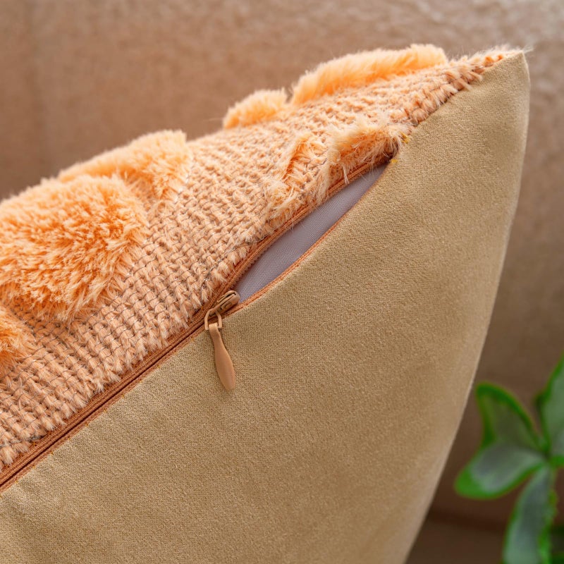 Cosibono Pumpkin Fall Decorative Convative Covers Cover 12 "X20" مجموعة من 2 أغطية وسادة الفراء الناعمة الفاتحة لخريف الحصاد الفطري ولهجة وسادة لأغطية أريكة الأريكة المزرعة - Image 2