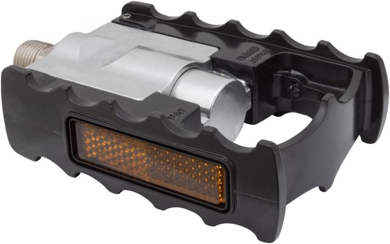 MKS FD-7 Folding Pedals - Lightweight Alloy with Reflectors, Black