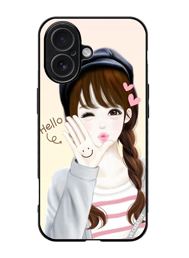 VR CREATIVE Protective Case Cover For Apple iPhone 17 Hello Girl Design Multicolour