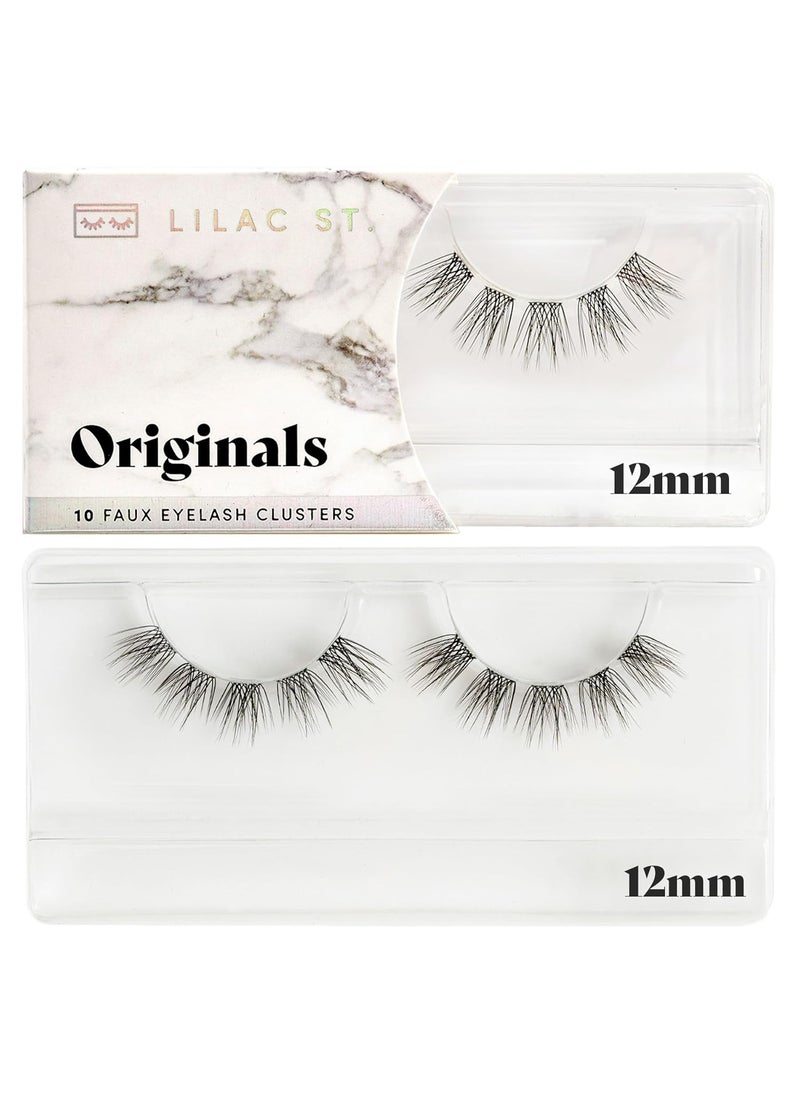 Lilac St. Lilac St - Originals Natural Faux Eyelash Clusters (12mm) - Soft, Natural Look - DIY Lash Extension Wisps - Lightweight & Lifelike - Lasts 10 Days - Cruelty Free, Vegan, Women Founded - 10 Lashes 