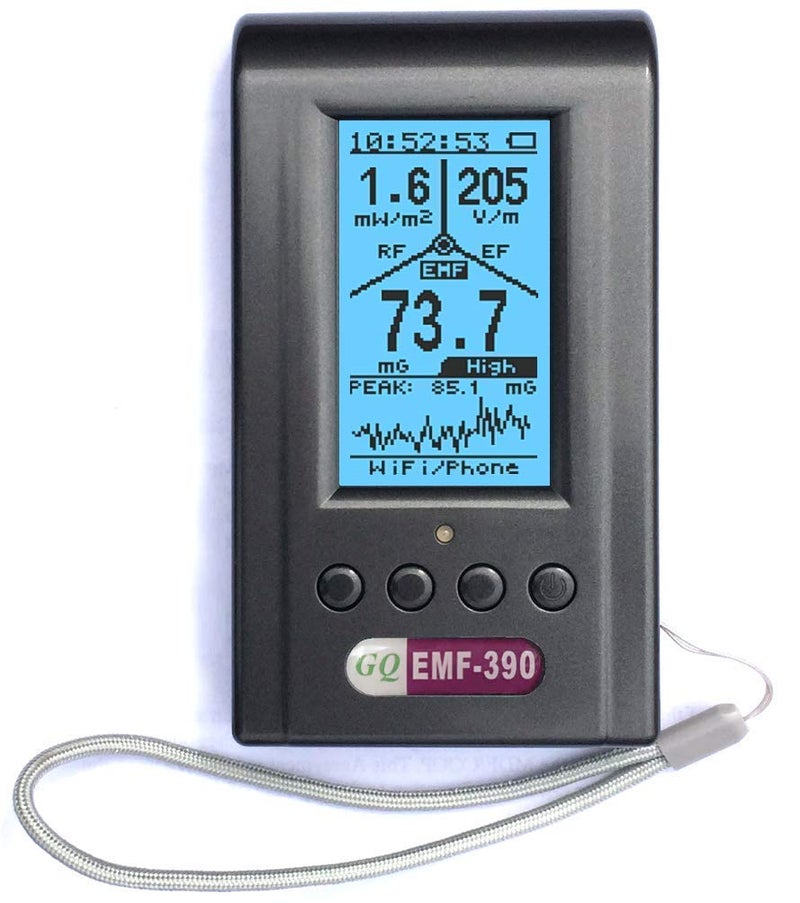 GQ EMF Meter,Advanced GQ EMF-390 Multi-Field Electromagnetic Radiation 3-in-1 EMF ELF RF meter, 5G Cell Tower Smart meter Wifi Signal Detector RF up to 10GHz with Data Logger and 2.5Ghz Spectrum Analyzer - Image 1
