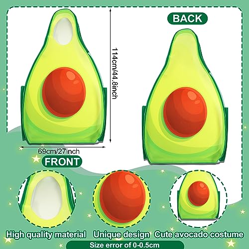 Xaatren Halloween Avocado Outfits Costume for Women Men Funny Fruit Avocado Costume Cosplay Apparel Accessories for Halloween Party - Image 2