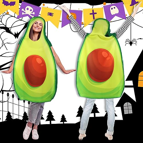 Xaatren Halloween Avocado Outfits Costume for Women Men Funny Fruit Avocado Costume Cosplay Apparel Accessories for Halloween Party - Image 4