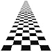 Remagr Racetrack Floor Running Black Racer Party Decoration Mat Road Table Runner Long Racetrack Tablecloth Drag for Party66 ft x 3 ft - Image 2