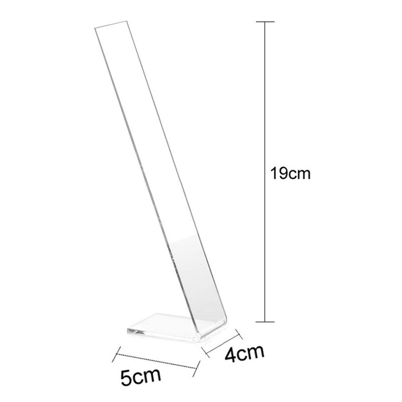lasenersm 4 Pieces Clear Acrylic Hair Clip Display Stand L-Shaped Hairpin Display Holder Barrette Display Stand Holder Hair Clip Organizer Stand Holder, Transparent - Image 3