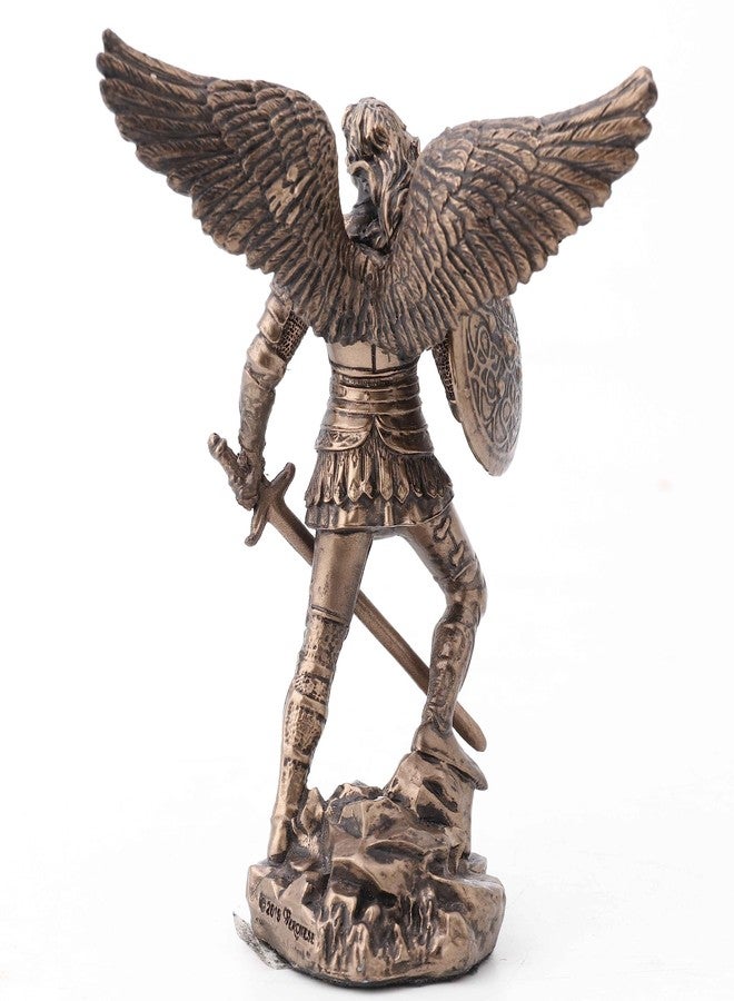 Veronese Design 4.2 Inch Archangel Saint Michael Painted Bronze Finish Religious Figurine - Image 3