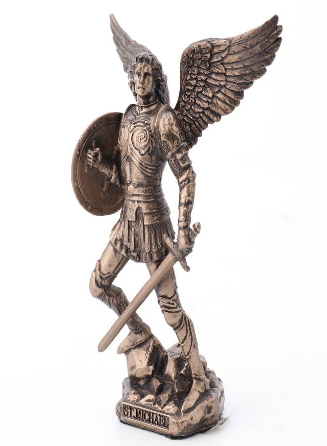 Veronese Design 4.2 Inch Archangel Saint Michael Painted Bronze Finish Religious Figurine - Image 2