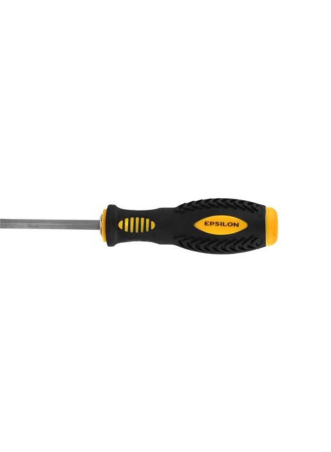 Epsilon 2-in-1 Screwdriver 6mm x 200mm, Double-Ended Reversible Screwdriver Tool, Ergonomic Grip, Anti-Rust Durable Hand Tool for Home, DIY, Mechanics & Professional Use, Black & Yellow - EPST1407 - Image 4