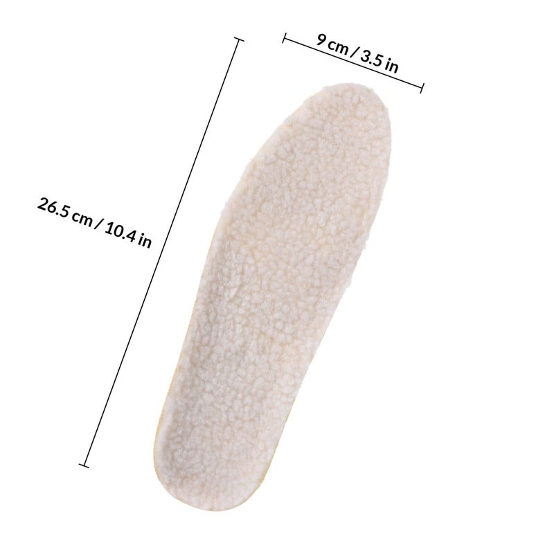 Warm Wool Insoles For Winter Boots Sneakers Fleece Anti Cold Size 42 Unisex - Image 3