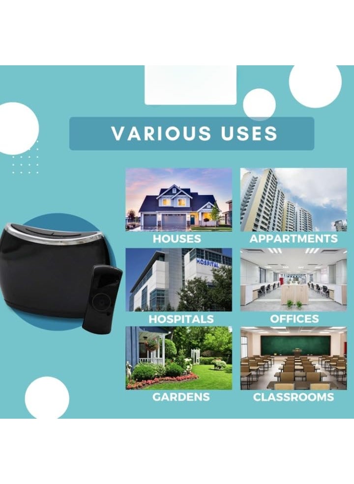 ROSARIO Rosario Digital wireless remote control doorbell office bell factory bell calling bell 100 meters RangeUnobstructed Black  - Image 5