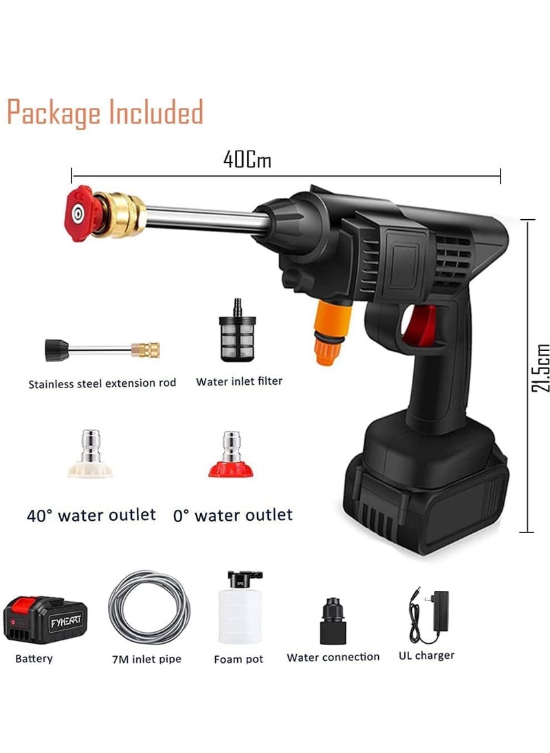 SHREEJIIH ShreejiIH Cordless 48V Portable Pressure Washer with Rechargeable Battery Cordless Pressure Washer Gun Power Washer Gun Handheld Pressure Washer for Floors Cleaning Car Washer GunD2  - Image 2