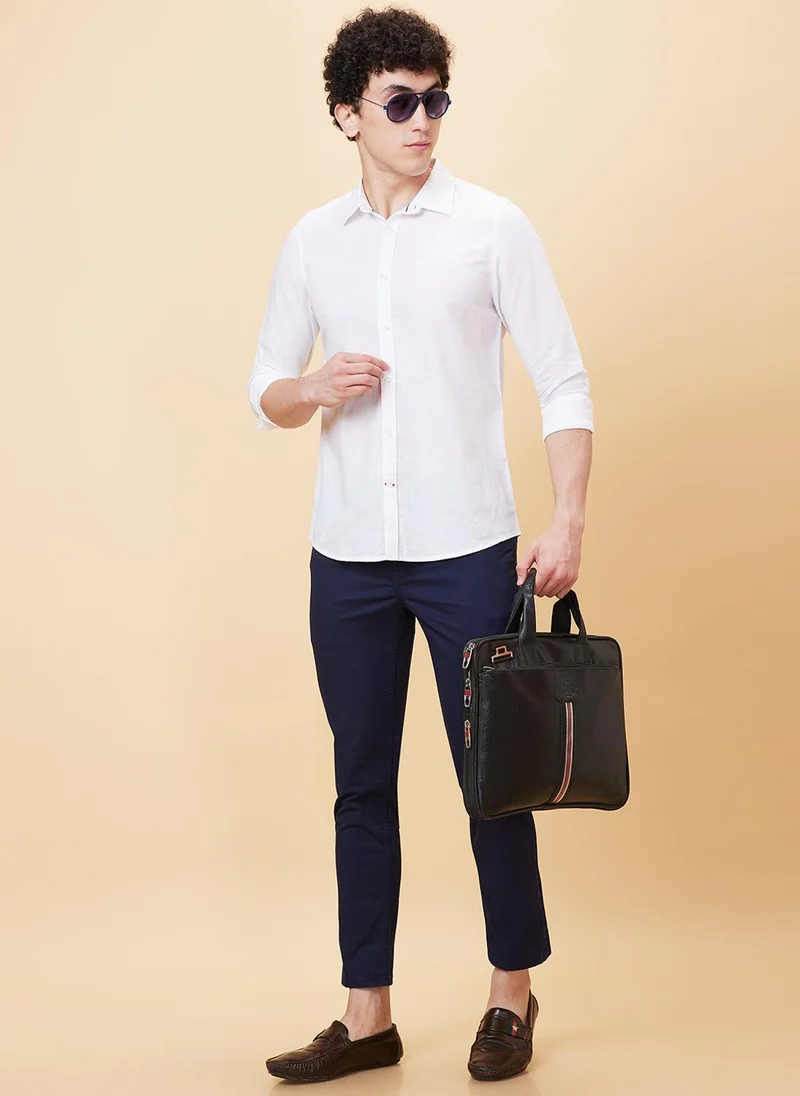 Being Human NAVY Men Slim Fit Mid-Rise Trouser for Men | Best Price UAE