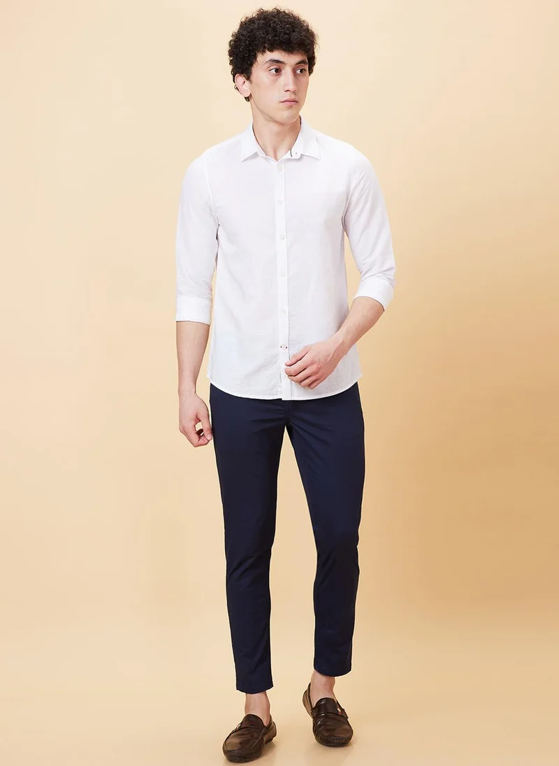 Being Human NAVY Men Slim Fit Mid-Rise Trouser for Men | Best Price UAE