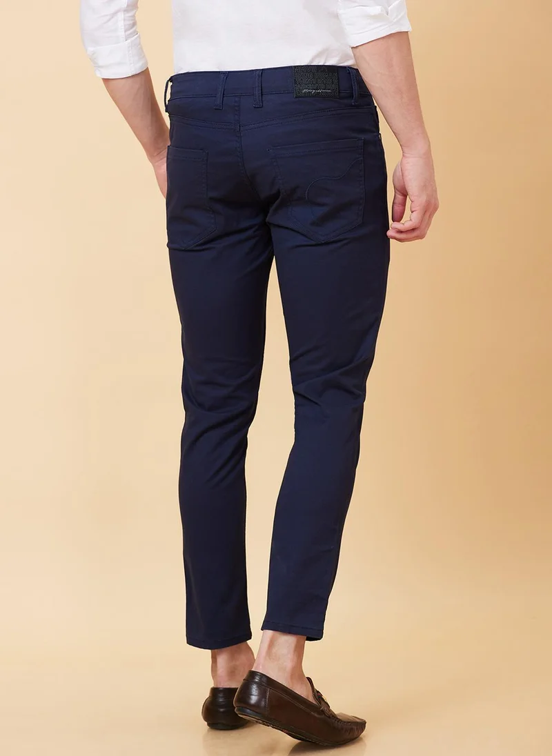 Being Human NAVY Men Slim Fit Mid-Rise Trouser for Men | Best Price UAE