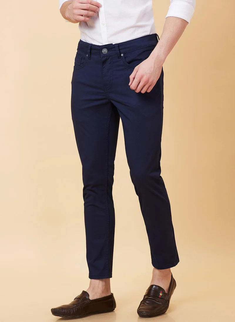 Being Human NAVY Men Slim Fit Mid-Rise Trouser for Men | Best Price UAE