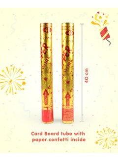 Boxwoods 12 Pcs of 40 cm Party Poppers with Multicolor Confetti For Birthday And Graduation Party Celebration  - Image 4